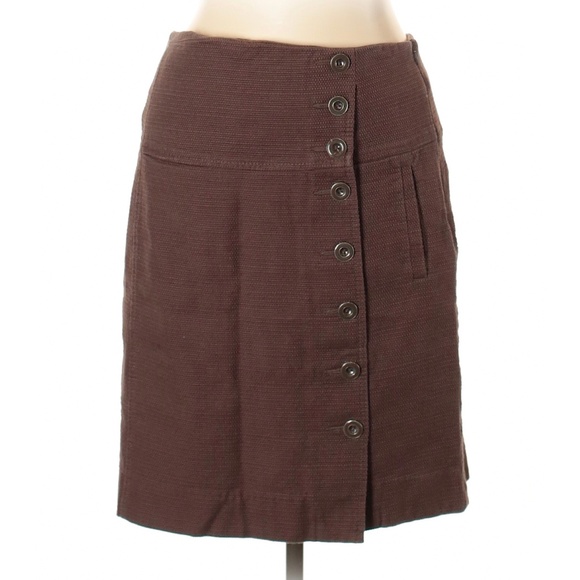 Anthropologie Dresses & Skirts - ANTHROPOLOGIE Elevenses Textured Button Up Skirt